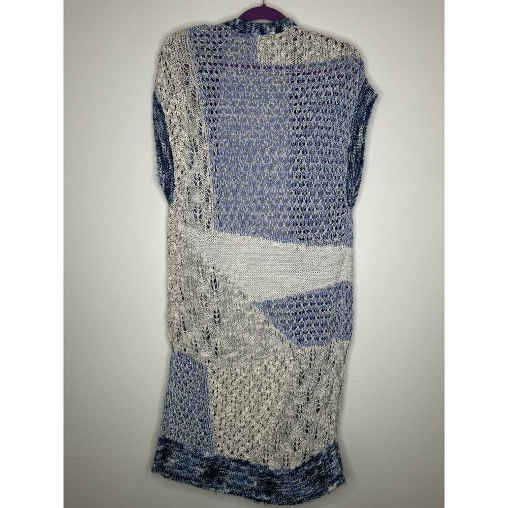 Chico's Patchwork Long Sweater Vest - image 2